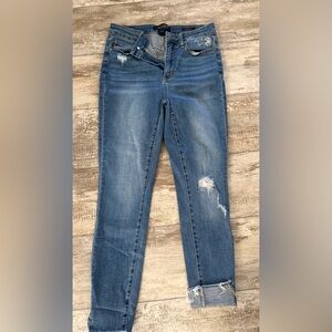 Judy Blue Light Blue Distressed Skinny Jeans